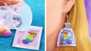 Easy Resin Jewelry 💎 💍✨ Super Cute DIYs To Try At Home With Epoxy [upl. by Eigriv]