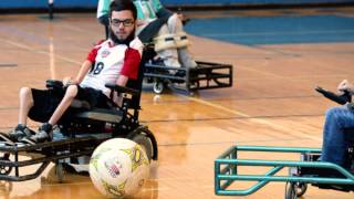 Power Wheelchair Soccer [upl. by Ahsimat]