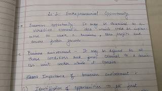 CBSE  Class 12  Entrepreneurship  Quality Notes  Entrepreneurial Opportunity [upl. by Robison]