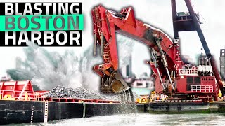 The Largest Waterside Excavator In the USA  Dredging the Boston Harbor  Great Lakes Dredge amp Dock [upl. by Eidok]