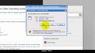 13 Tutorial how to download Flash Player 9mp4 [upl. by Amzu]