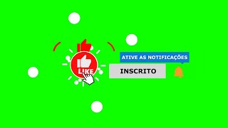 Green Screen Inscrevase Botão Inscrevase Chroma Key com Like Inscrito Sininho e notificações [upl. by Anilecram449]