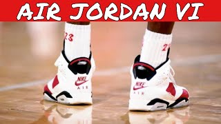 Michael Jordan Wearing The Air Jordan 6 CARMINE Raw Highlights [upl. by Winthorpe]