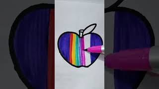 Colour drowning 🍎🍏viralshort youtubeshorts shortsfeed drawing artwork [upl. by Conley478]