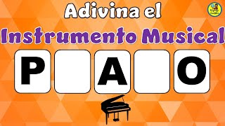 ✔ADIVINA EL INSTRUMENTO MUSICAL encontrando las letras faltantes🎷🎻¿Cuántas adivinaste [upl. by Bianka]