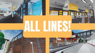 ALL LINES Network Compilation L1L2T1T2  Theme Park Tycoon 2  Roblox [upl. by Hendrick]