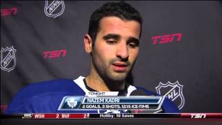 NHL on TSN  2nd Intermission Interview With Nazem Kadri  Jan 28th 2014 HD [upl. by Anirtak]