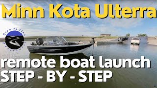 Minn Kota Ulterra Boat Launch  How to get set up in style step by step [upl. by Noved]