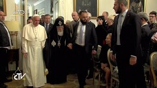 Le Pape François rencontre le Patriarche SS Ilia II [upl. by Kendall]