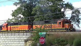 BN Barstow pulls cars from IAIS Rock Island Yard [upl. by Kizzie]