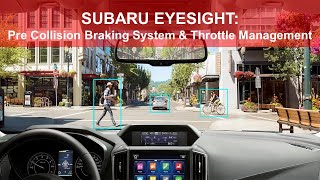 EyeSight Subaru le funzioni Precollision Braking System e Precollision Throttle Management [upl. by Behm]