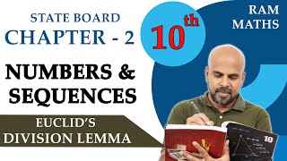 10th  EUCLIDS DIVISION LEMMA  EX21  NUMBERS amp SEQUENCES  CHAPTER 2  STATE BOARD  RAM MATHS [upl. by Lyrad]