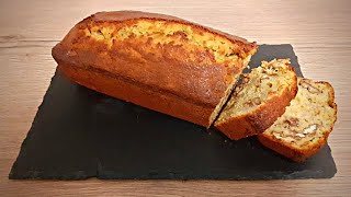 CAKE MOELLEUX AUX BANANES ET AUX NOIX  Recette facile et rapide maison [upl. by Saerdna]