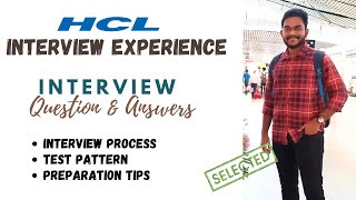 Cracking the HCL Interview My Experience and Tips for Success  HCL Interview Questions amp Answers [upl. by Einnol212]