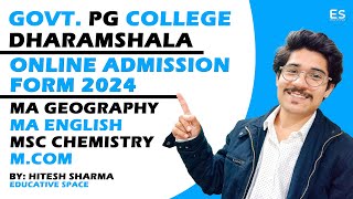 Govt PG College Dharamshala PG Notification  Fill Online Application Form [upl. by Aloysius]