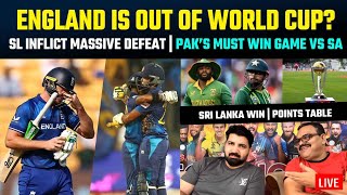 Defending Champions almost out from World Cup SL inflict massive defeat  PAK’s must win game vs SA [upl. by Nerraf485]