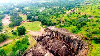 Ellora Caves Drone View in 4k  Maharashtra India [upl. by Ynamreg]