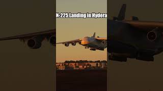 Antonov AN225 Landing in Hyderabad India [upl. by Anorahs]