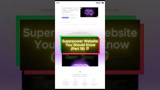 SUPERPOWER Website You Should Know Part 18 🤯 aiwebsite aidetector aitools [upl. by Rafiq143]