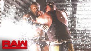 Braun Strowman drives Bobby Lashley through the LED wall Raw July 1 2019 [upl. by Wunder425]