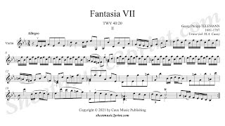 Telemann  Fantasia No 7 TWV 4020 24  Allegro  Urtext [upl. by Clarey]