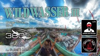 360° Wildwasser 3 Log Flume 360 video onride VR POV Cranger Kirmes  Skylinepark [upl. by Esyle315]