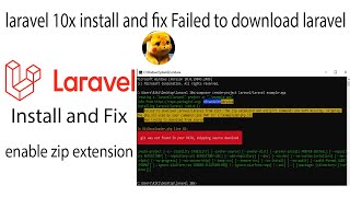 laravel 10x install and fix Failed to download laravel [upl. by Eltotsira]