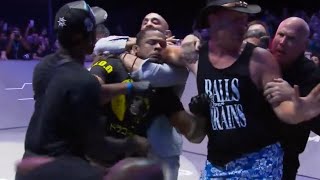 Karate Combat President Chokes Out Cornerman during Fight [upl. by Esirehc]