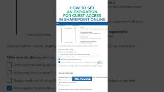 How to set an expiration for guest access in SharePoint Online [upl. by Emoreg319]