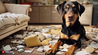 Cachorro DESTRUINDO tudo quando fica SOZINHO e AVANÇANDO em cães durante o passeio  cachorros [upl. by Eeznyl]