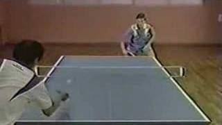 Topspin Backhand vs Push JO Waldner [upl. by Retsof]