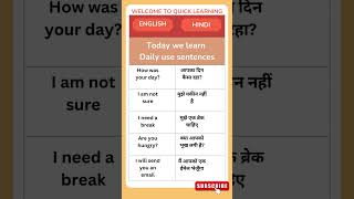 C42English speaking practice Hindi vocabulary daily use English hindi Daily use english [upl. by Zorana577]