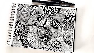 Zentangle art  Zentangle  Doodle art  Zendoodle  Zentangle patterns  Doodle patterns [upl. by Kowal]