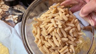 How to Make Pasta  Traditional Homemade Cavatelli With and Without Eggs [upl. by Bailie]