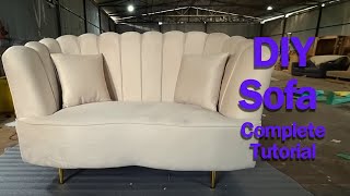 DIY Sofa Making From Frame to Finishing Touches  Complete Tutorial [upl. by Rame821]