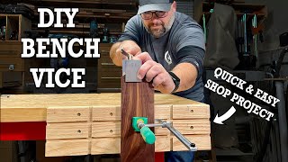 DIY Woodworking Bench Vise  Quick and Easy Shop Project [upl. by Halle652]