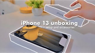 iphone 13 unboxing  setup and accessories [upl. by Smiley490]