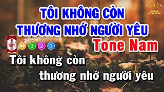 Tôi Không Còn Thương Nhớ Người Yêu Karaoke Tone Nam Nhạc Sống  Trọng Hiếu [upl. by Eintirb]