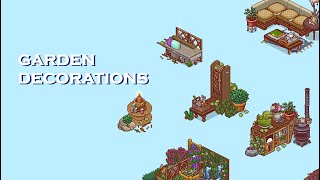 Garden Decorations  Habbo  SpeedBuild [upl. by Eloken]