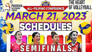 PVL GAME SCHEDULE  MARCH 21 2023 [upl. by Licko]