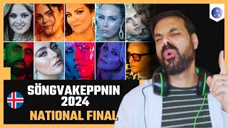 Iceland National Final 🇮🇸 Söngvakeppnin  Eurovision 2024  REACTION amp My Favorites [upl. by Almond39]