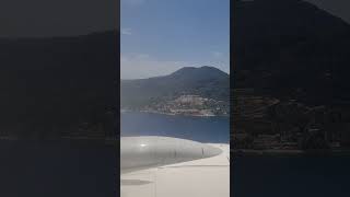 Corfu Airport Landing greece corfu plane flight sky beach ocean [upl. by Ranilopa789]