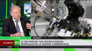 Bourse au Quotidien Philippe Béchade sur RT France Inquiétude du FMI face à la guerre commerciale [upl. by Amathiste106]