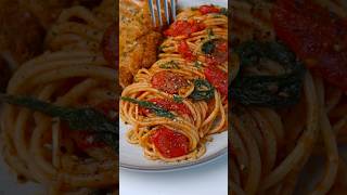 Cherry Tomato Spaghetti with Fried Chicken Cutlet [upl. by Umeh740]