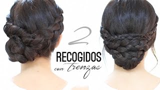 Recogidos con trenzas fáciles [upl. by Clayton]