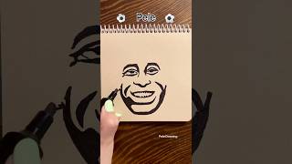 How to Draw Pele ⚽️ shorts pele drawing howtodraw viralshorts [upl. by Shaughn]