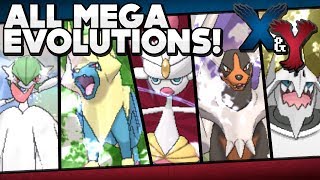 Pokémon X and Y  All Mega Evolutions w Stats and Locations [upl. by Fazeli52]