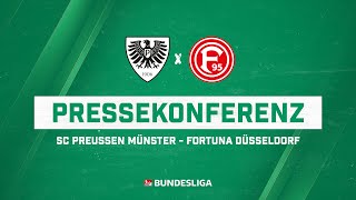 Pressekonferenz SC Preußen Münster  Fortuna Düsseldorf 10 [upl. by Allisurd175]