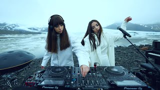 Giolì amp Assia  DiesisLive Fjallsarlon Glacier Lagoon Iceland Handpan Set [upl. by Saunder]