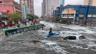 Chaos in Philippines Today Typhoon Trami Brings Deadly Flooding To Metro Manila [upl. by Larson]